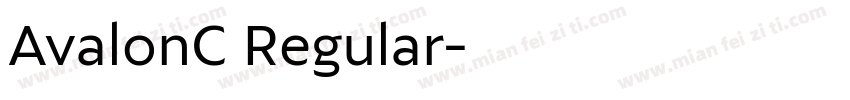 AvalonC Regular字体转换